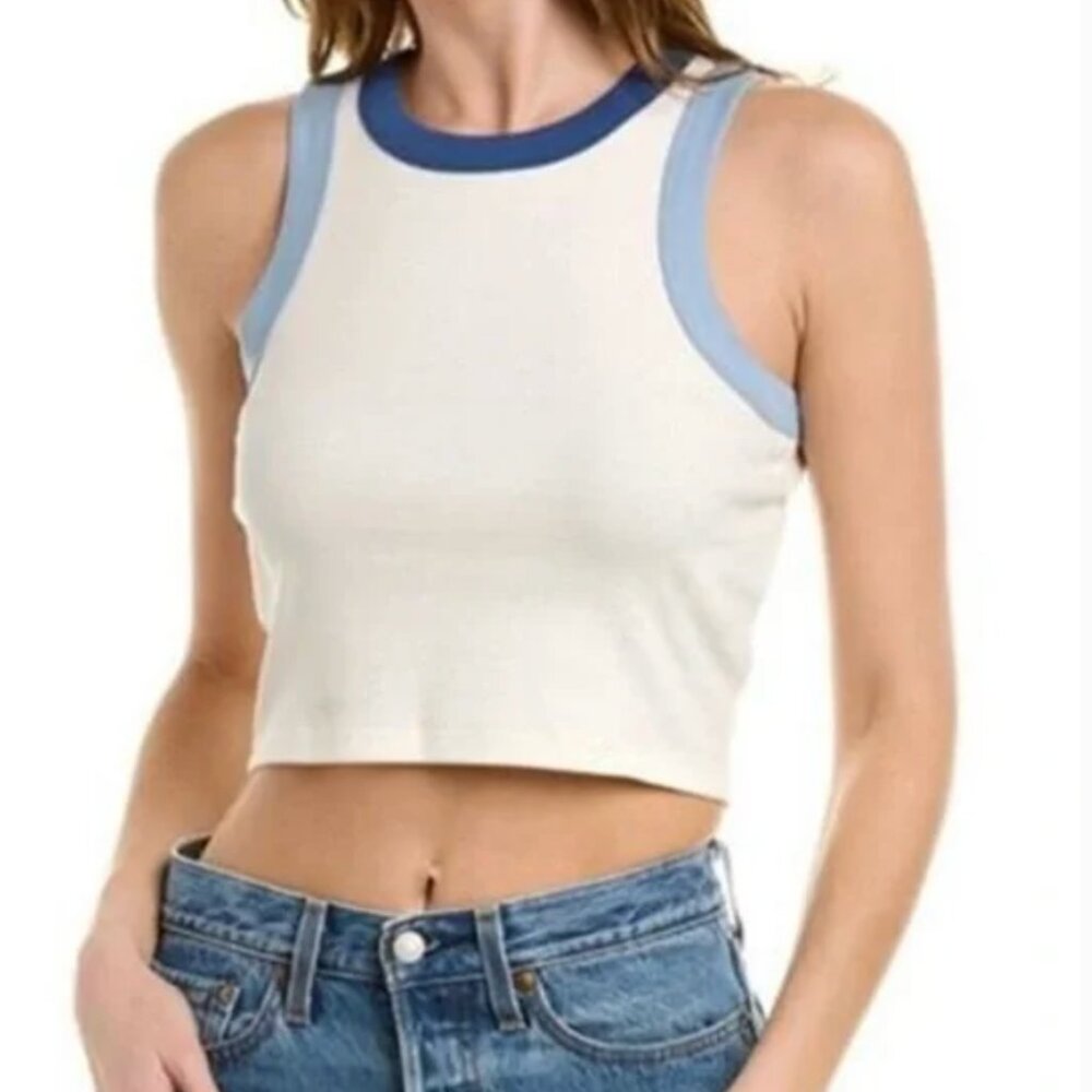 Madewell Blue Ringer Tank Top